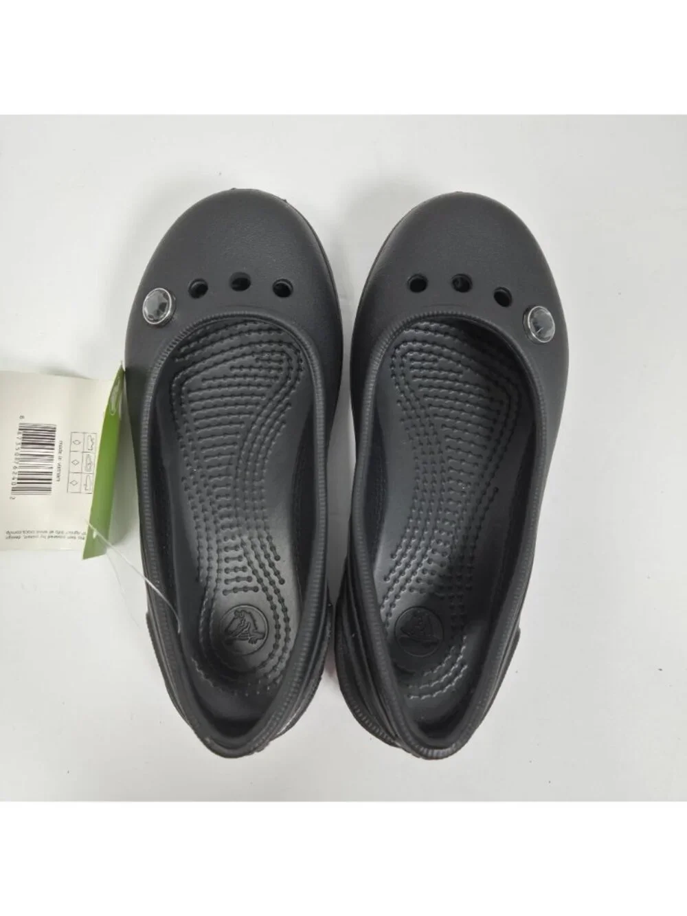 Crocs Genna II Gem Flat Kid's Black Slip On Sandals US Size C10